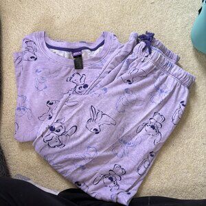 Disney Stitch Women’s Long-sleeve Pajama Set Purple size XL